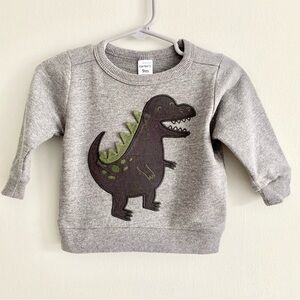 Carter's Gray Dinosaur Sweatshirt for Kids